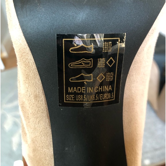 Mules Tan Suede Block Heel 8.5 - Picture 6 of 6